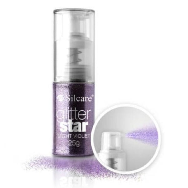 Silcare - Nail glitter pumppupullossa - Vaalea violetti - 25 grammaa Purple