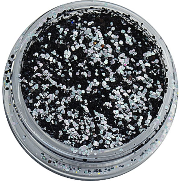 Glitter Gun metal - Hex - 0,8 mm