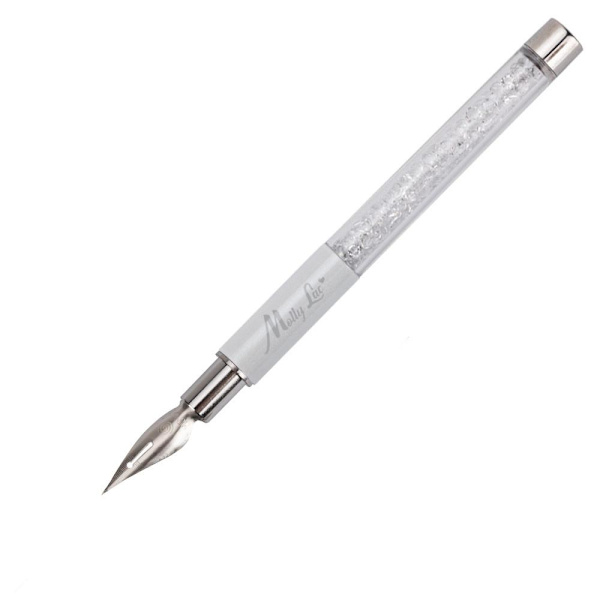 Crystal Stylograph - Penna för nagel dekorationer - Vit White