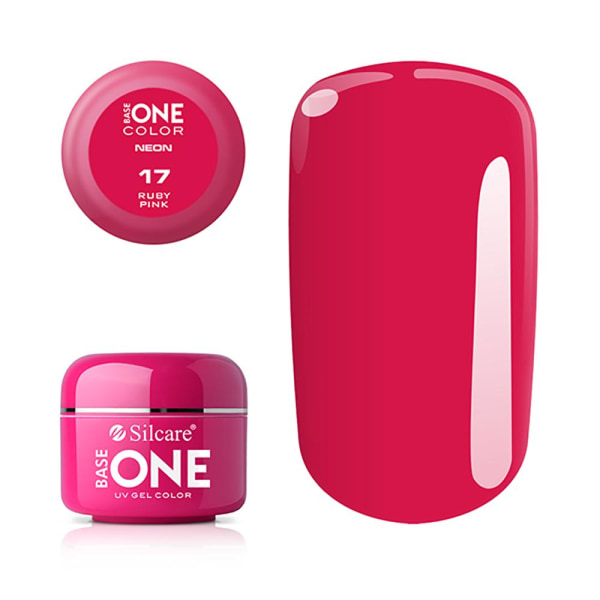 Base one - UV-geeli - Neon - Ruby Pink - 17 - 5 grammaa Pink