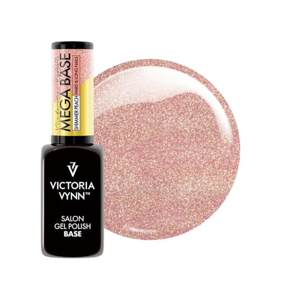 Gel Polish -  Mega Base - Shimmer Peach - 8ml - Victoria Vynn Rosa