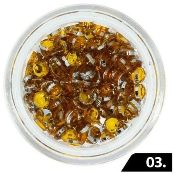 Zirkon stenar (Glas) - 3 mm - 200 st - 03 Gul
