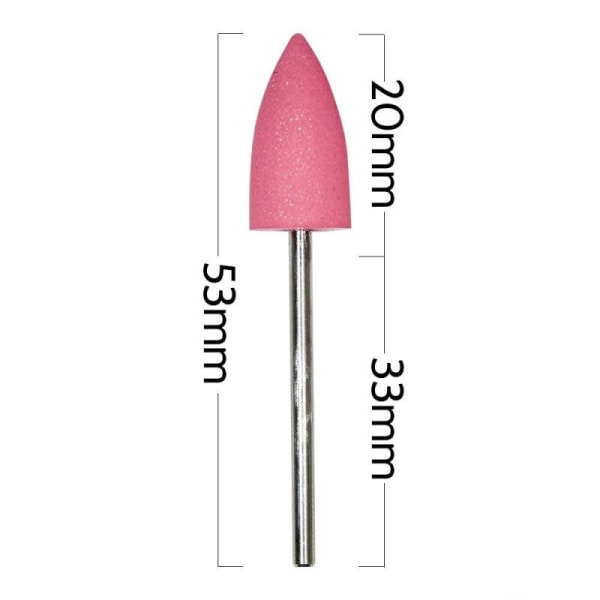 Gummi polerings slip bits - Rosa - G1020K Multicolor