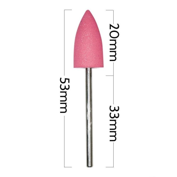 Gummi polerings slip bits - Rosa - G1020K multifärg