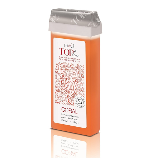100g Coral - Roll on vax - Top Line - Italwax Orange
