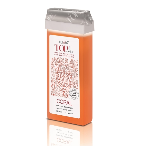 Italwax - Top Beauty - Roll on - Coral - 100 gram Orange