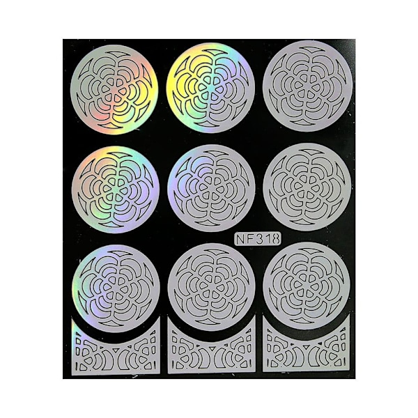 Negledekoration - Skabelon til maling - NF318 Holo Multicolor