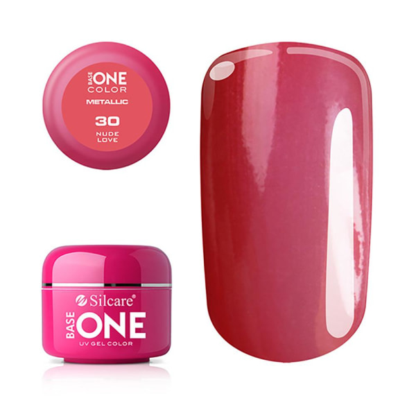 UV-gel - Base One - Metallisk - Nude Love - 30 - 5g Red