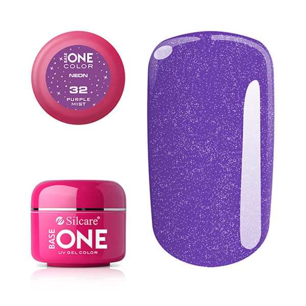 Base one - UV Gel - Neon - Purple Mist - 32 - 5 gram Lila