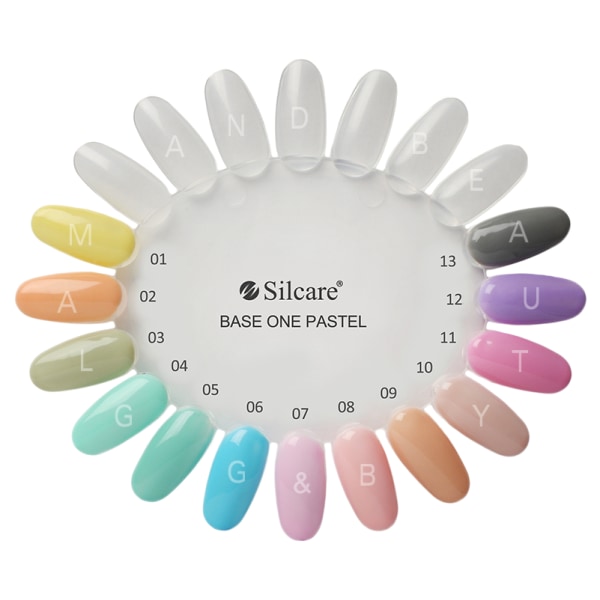 Base One - Sæt med 12 forskellige farver - Pastel - 5g - Silcare Multicolor
