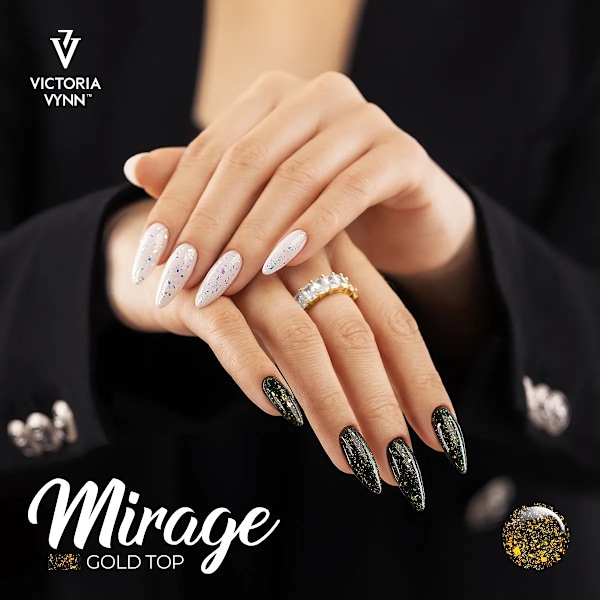 Top coat - Mirage - Gold - No Wipe - 8 ml - Victoria Vynn Gold