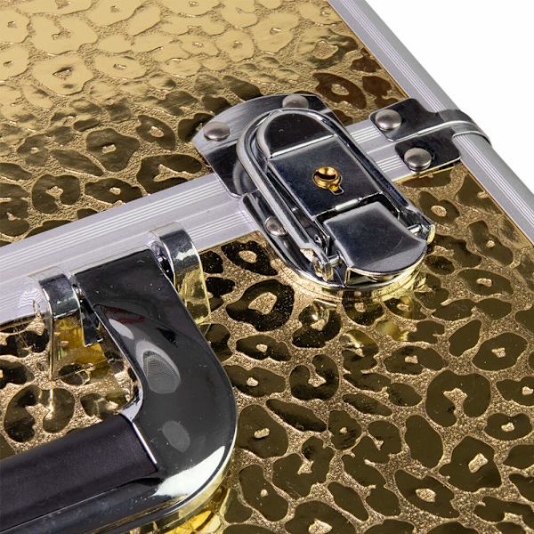 Praktisk Väska för skönhetsprodukter - Guld leopard mönster