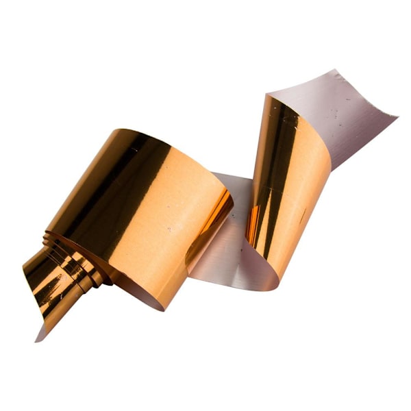 Nagelfolie / folie - för nageldekorationer - Krom - Koppar - 1m Copper