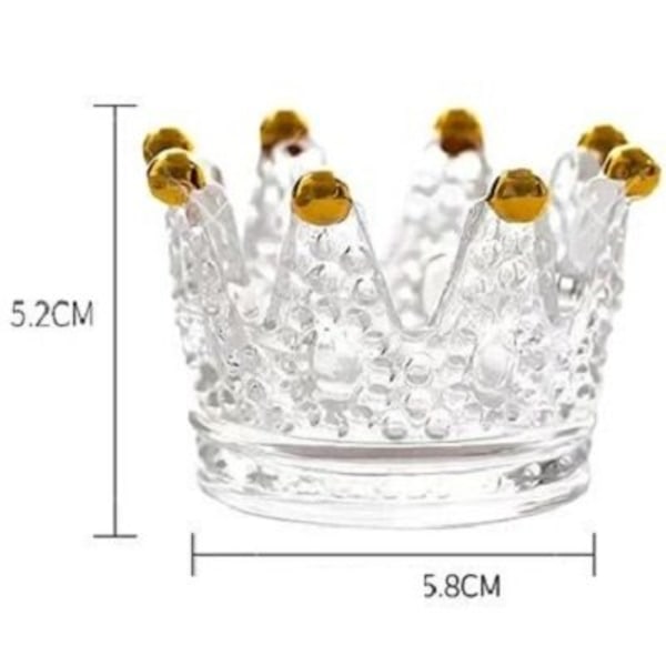 Kruunun muotoinen lasiharjan pidike - Kulta