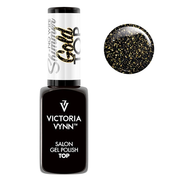 Top coat - Shimmer - Gold -  No Wipe - 8 ml - Victoria Vynn multifärg