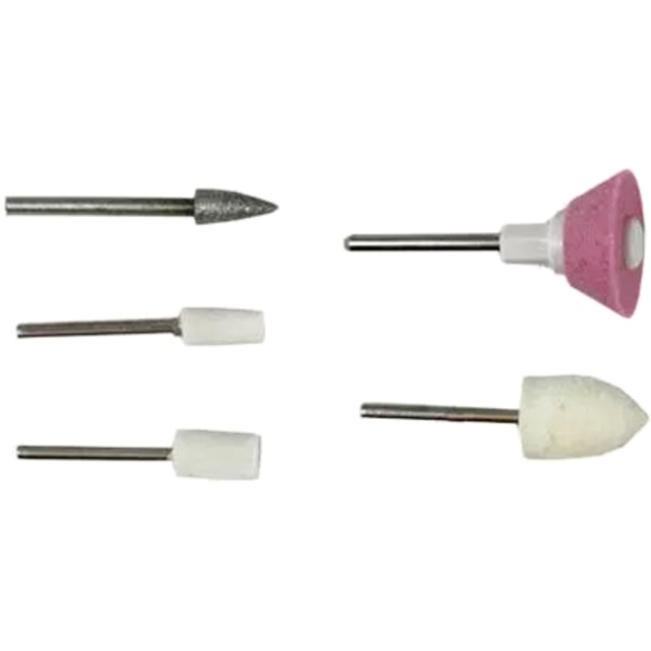 Ett set med 5 st bits för nagelslipning