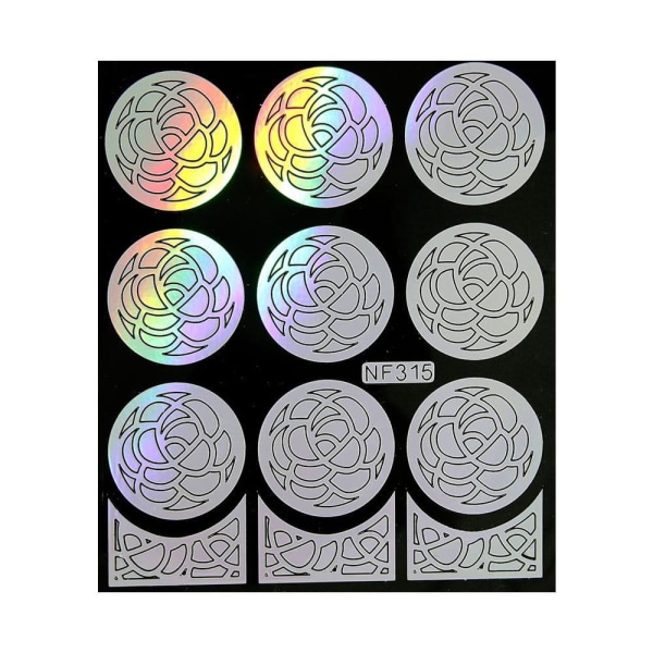 Negledekoration - Skabelon til maling - NF315 Holo Multicolor