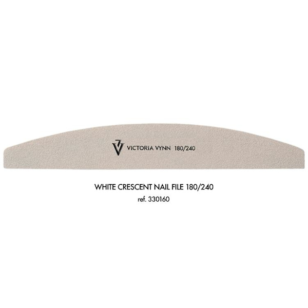 10-pack Nagelfilar - Halvmåne - 180/240 - Victoria Vynn  - Grå White