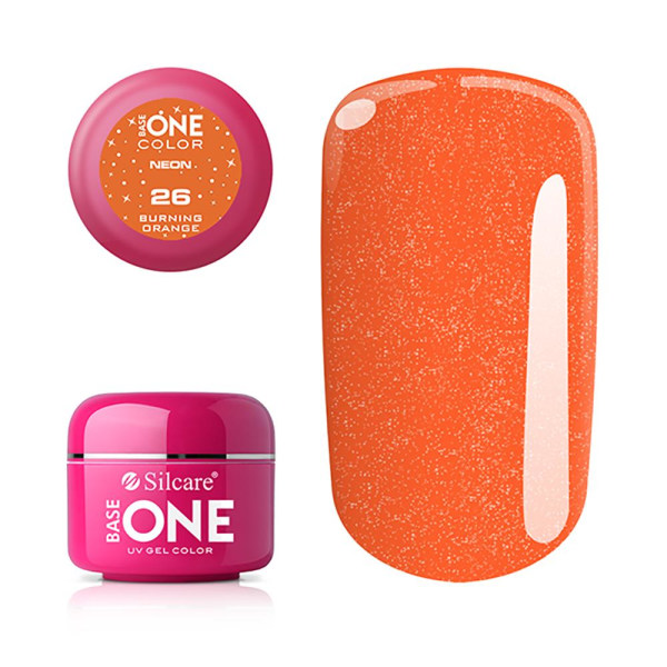 Base one - UV Gel - Neon - Burning Orange - 26 - 5 gram Orange