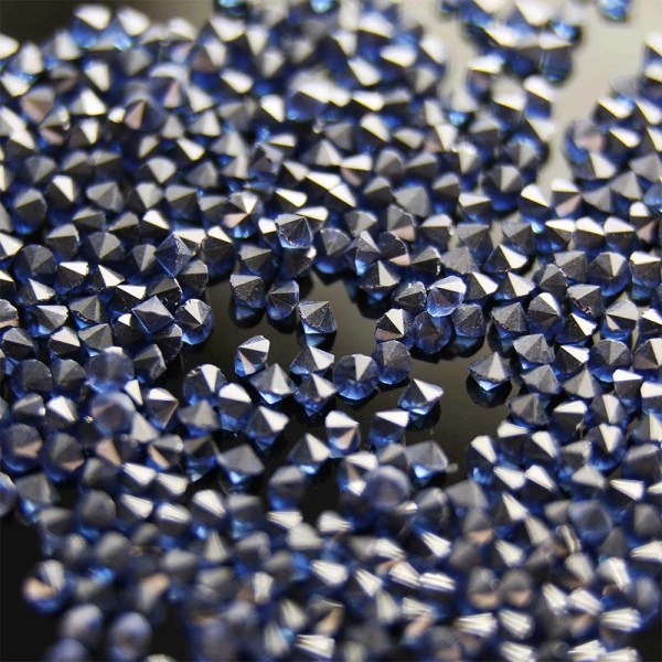 Kristall stenar (Glas) - 1 mm - 200-300 st - 22 Mörkblå