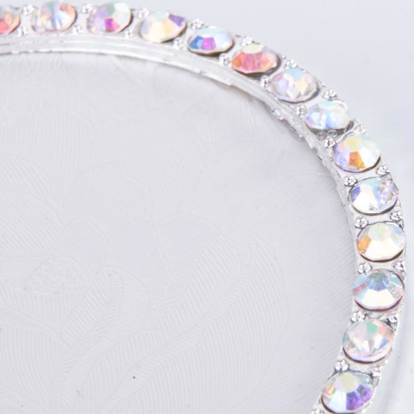 Penselställ / blandningsyta / display - Cirlel - Silver + Stenar Silver