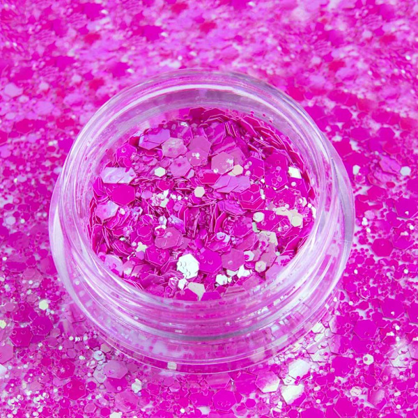 Glitter - kuusikulmio - Primavera - 07 Purple