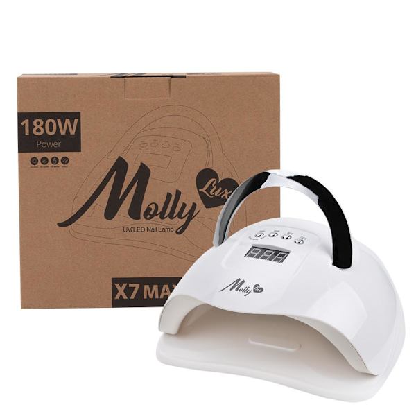UV/LED 180W - Nagellampa - Molly Lux X7 Max - Vit Vit