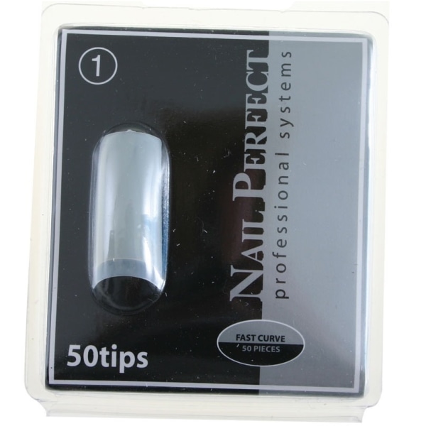 Refill - Tippar - Storlek: 8 - Nail Perfect - Fast curve - 50 st one size