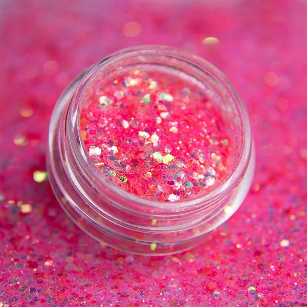 Nagelglitter - Wink Effect - Hexagon - 27 Rosa