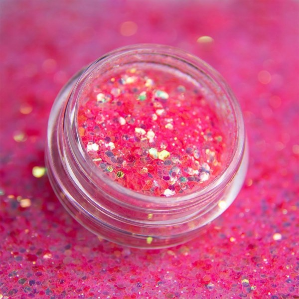 Nail Glitter - Silmäkiilto - Kuusikulmio - 27 Pink