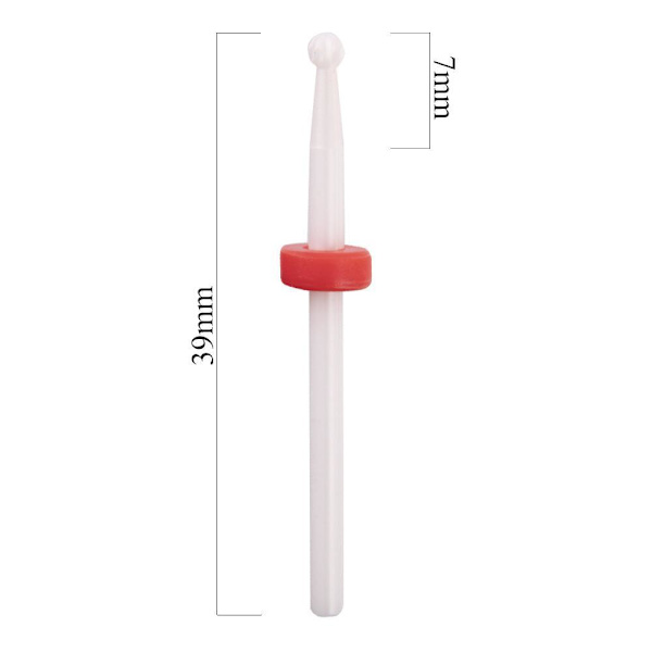 Keramisk slip bits - Vit - Liten kula - F 3/32 White
