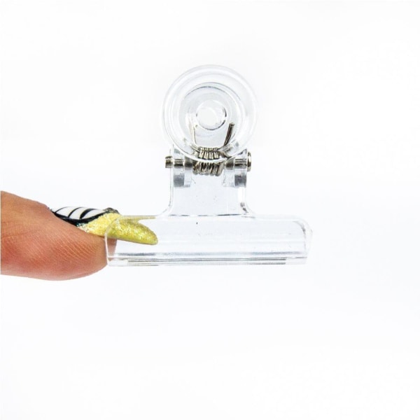 3-pakkaus Clamp / Clip kynnen muotoiluun 3 cm Transparent