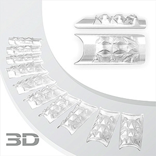 Silcare - Kynsikärjet - Erinomainen - 3D Tips - 100 kpl Transparent