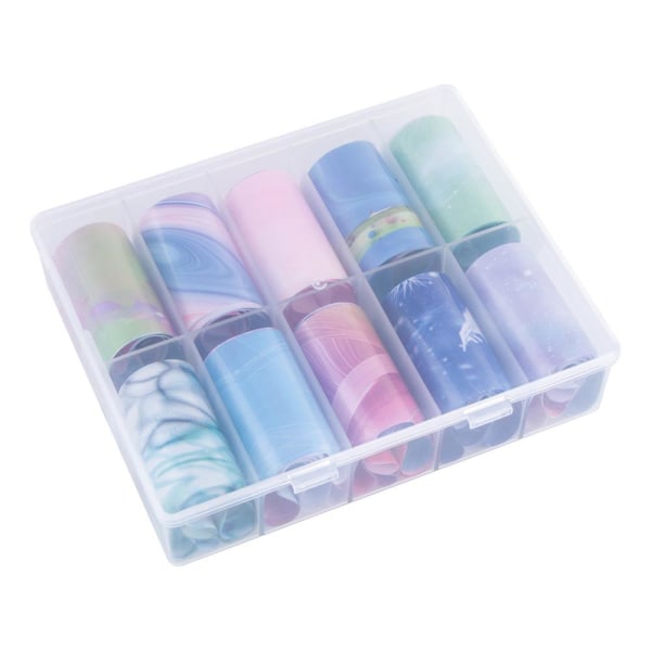 Nagelfolie / folie - Set 10 färger - 100 cm / st multifärg