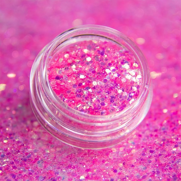 Nail Glitter - Wink Effect - Hexagon - 20 Pink