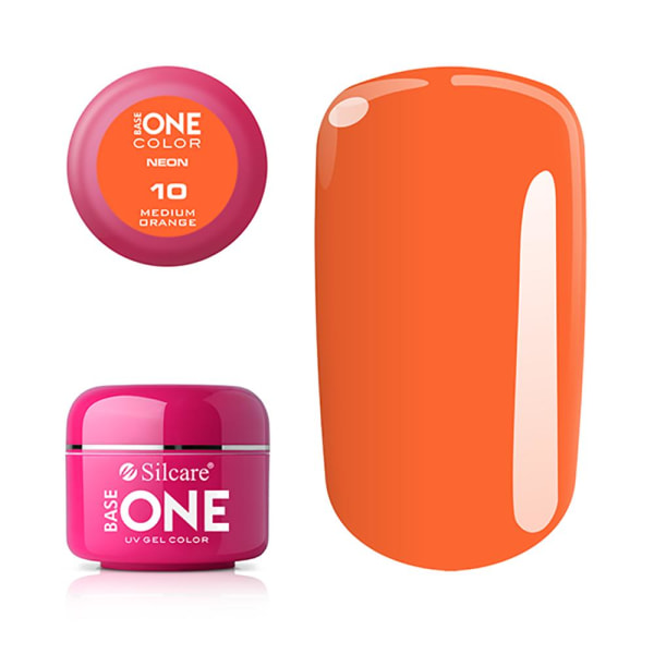 Base one - UV Gel - Neon - Medium Orange - 10 - 5 gram Orange