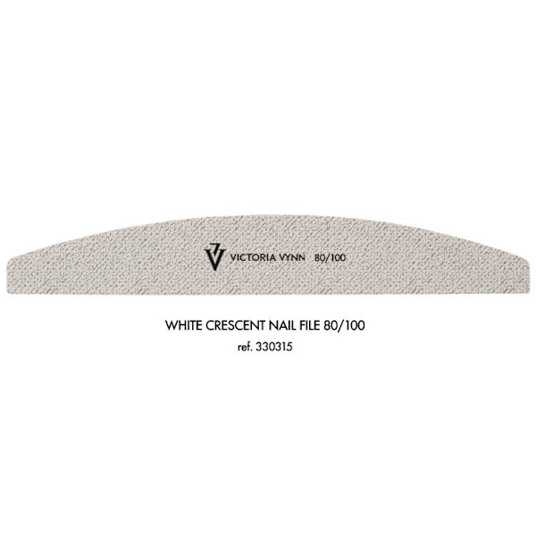 10-pack Nagelfilar - Halvmåne - 80/100 - Victoria Vynn  - Grå White