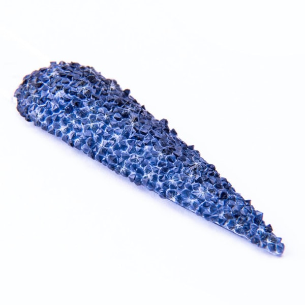Kristall stenar (Glas) - 1 mm - 200-300 st - 22 Mörkblå