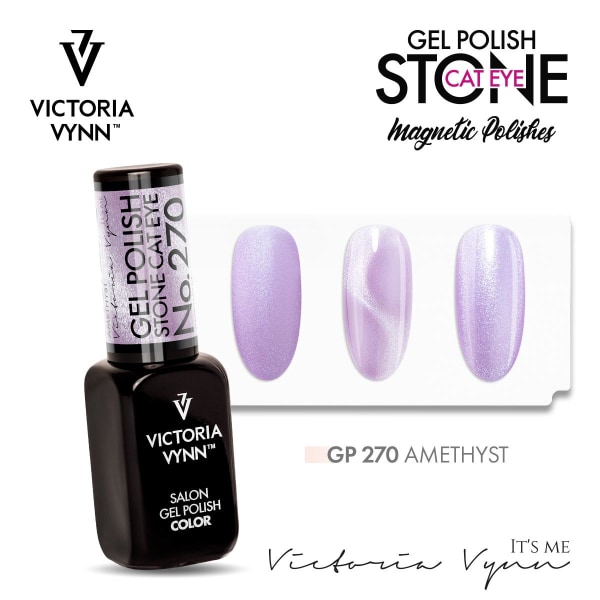 Victoria Vynn - Geelilakka - 270 Stone Cat Eye - Geelilakka Purple