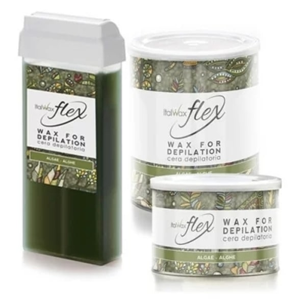 800g Flex - Algae - Varmt Vax Burk - Italwax Grön