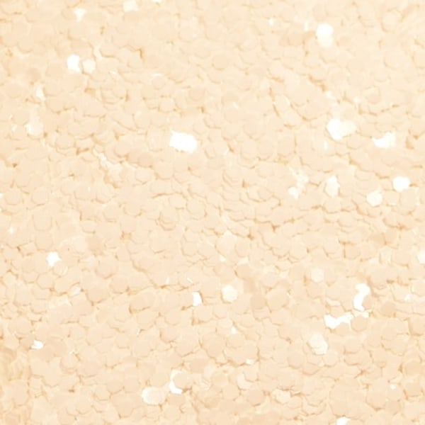 Hvid Glitter Hex - 1mm