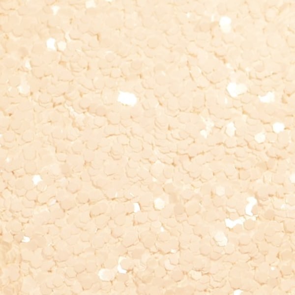 White Glitter Hex - 1mm