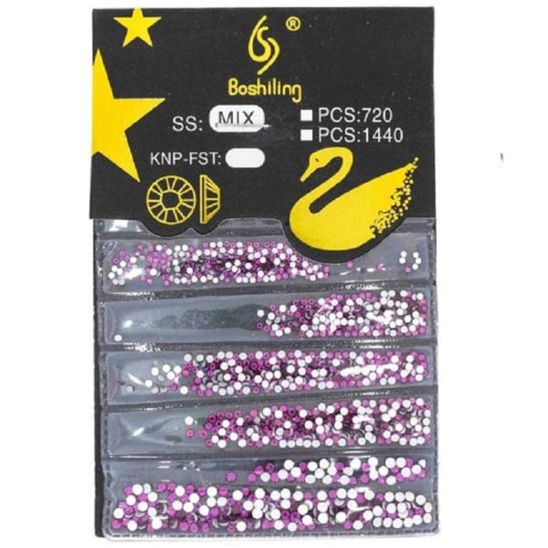 Zirkon stenar 1440 st - 4 storlekar - Fuchsia Fuchsia
