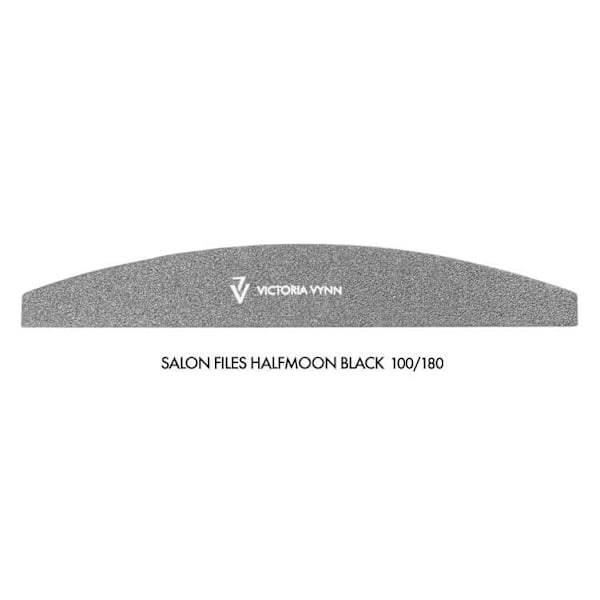 10-pack Nagelfilar - Halvmåne - 100/180 - Victoria Vynn  - Svart Svart