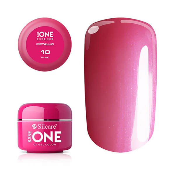 Base One - UV Gel - Metallic - Pink - 10 - 5 gram Rosa