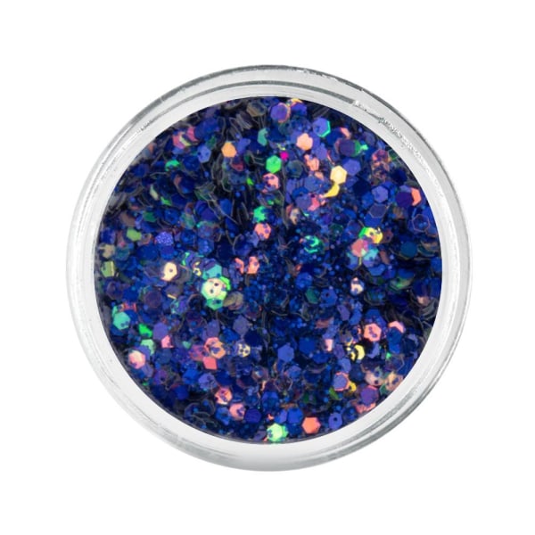 Nail Glitter - Wink Effect - Hexagon - 07 Blue