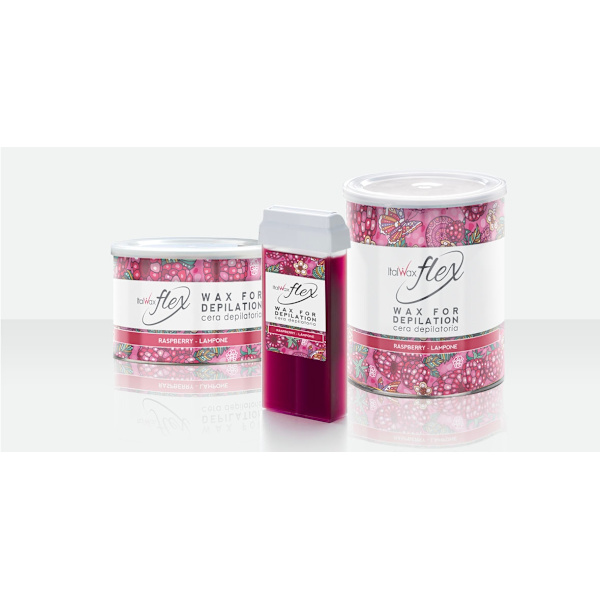 100g Raspberry - Roll on vax - Flex - Italwax Red