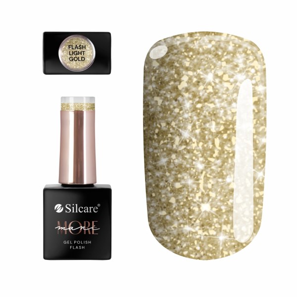 Gellack - ManiMore - Flash - Light Gold - Silcare Guld