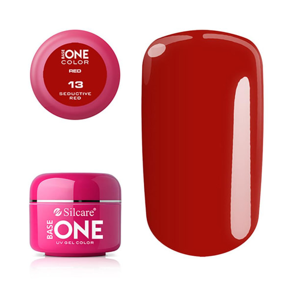 Base one - Color - RED - UV Gel - Seductive Red - 13 - 5 gram Röd
