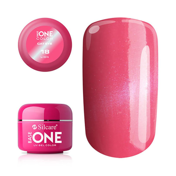 Base One - UV-geeli - Kissansilmä - Leijona - 18 - 5 grammaa Pink